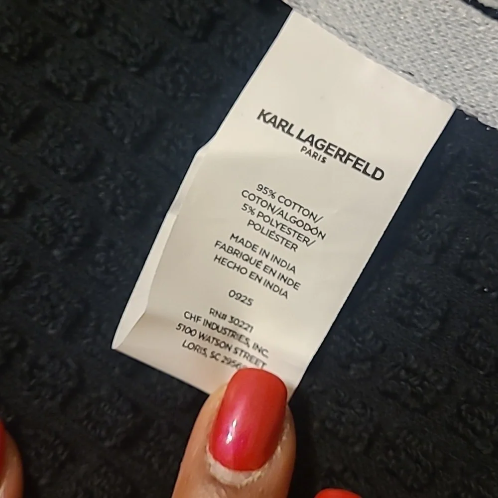 💕HP💕Karl Lagerfeld Paris Black Logo 8pc Towel Set